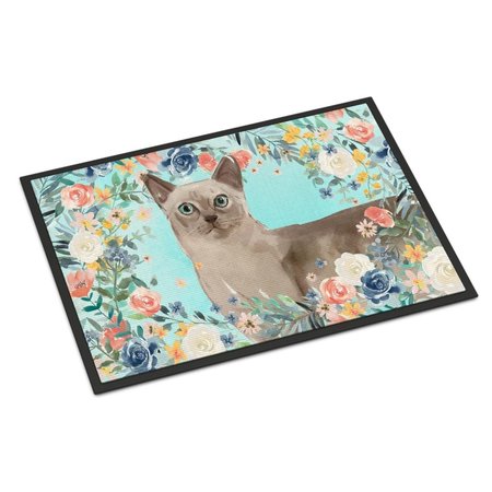 CAROLINES TREASURES 18 x 27 in. Tonkinese Spring Flowers Indoor or Outdoor Mat CK3400MAT